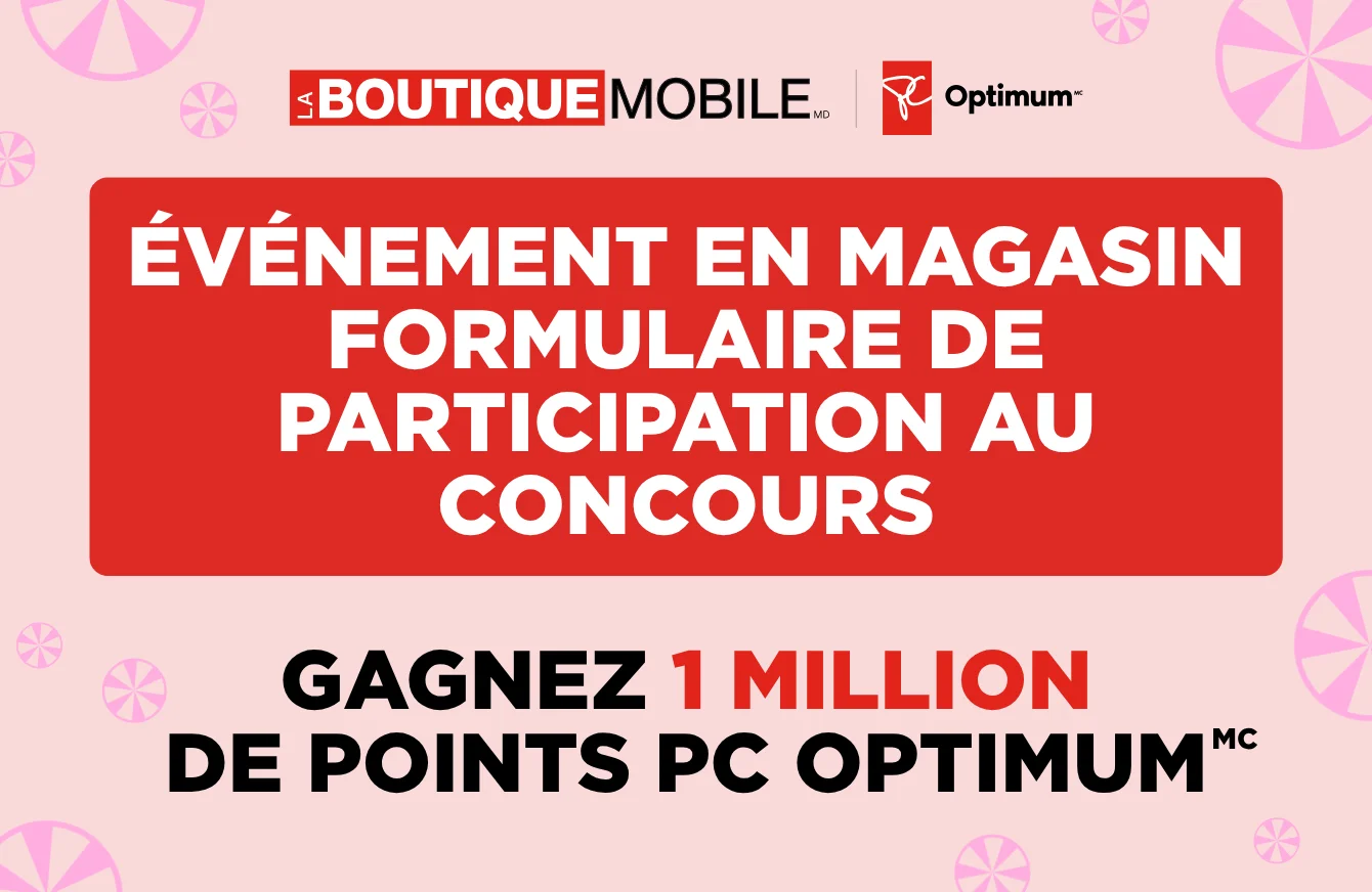 Événement en magasin : formulaire de participation au concours