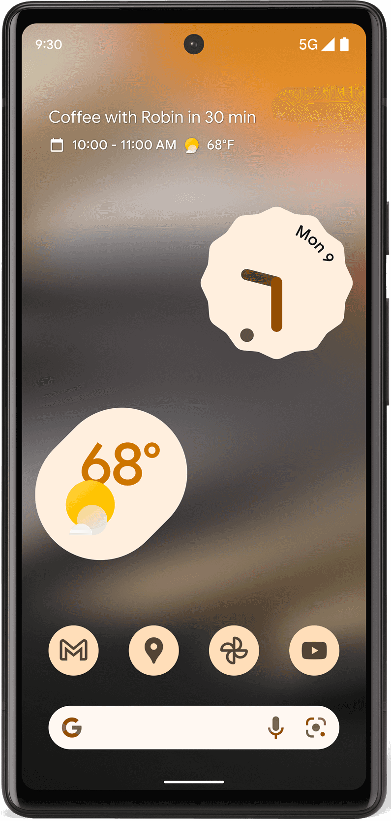 Google Pixel 6a Charcoal Front