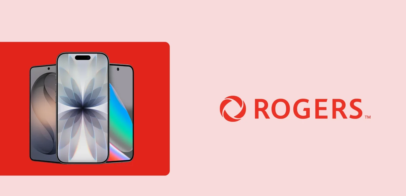 Offre réservée aux membres » en blanc dans un encadré rouge au-dessus de 2 mains tenant des téléphones sur un fond bleu avec un soleil jaune et une chaise rouge.