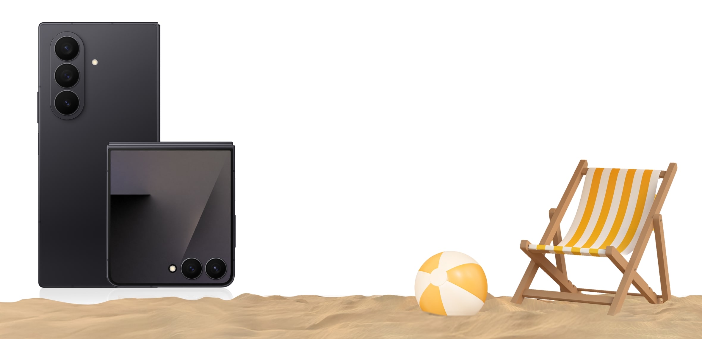 Red PC Optimum points pucks bounce like beach balls on the sand of a beach with a blue sky above.