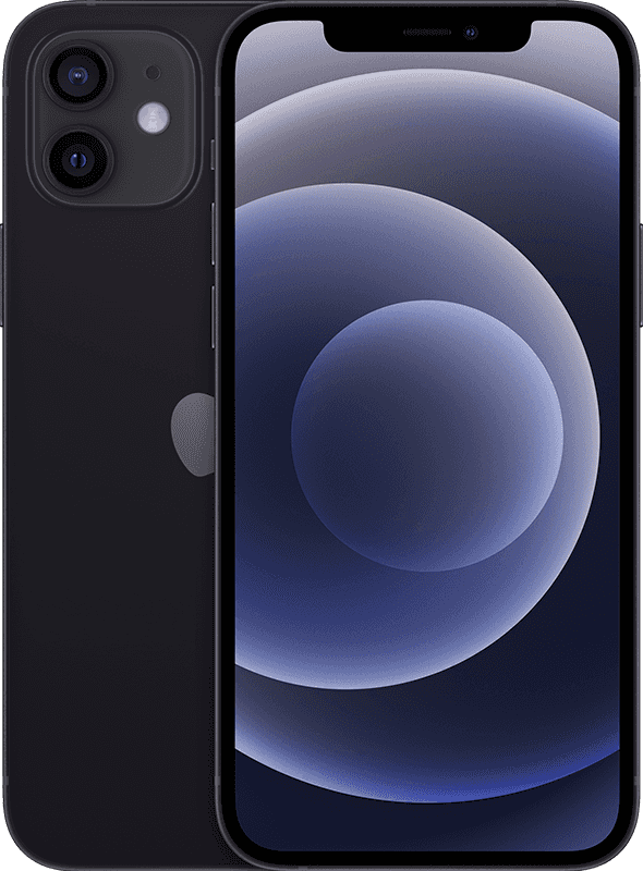 Apple iPhone 12 Black Back Front