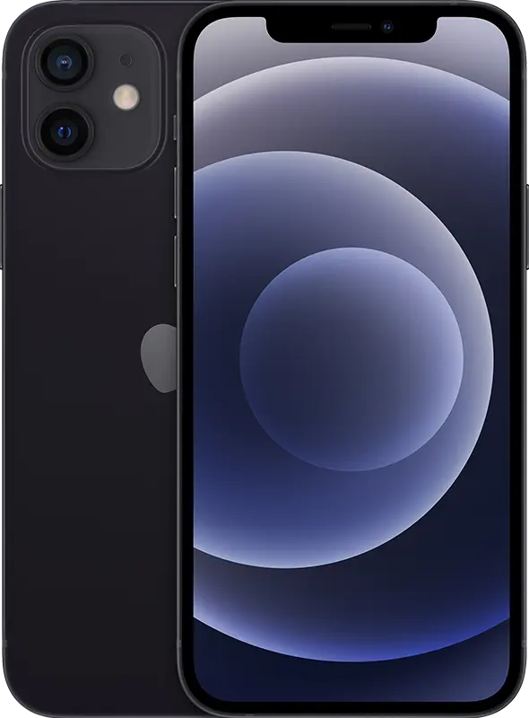 Apple iPhone 12 Black Back Front
